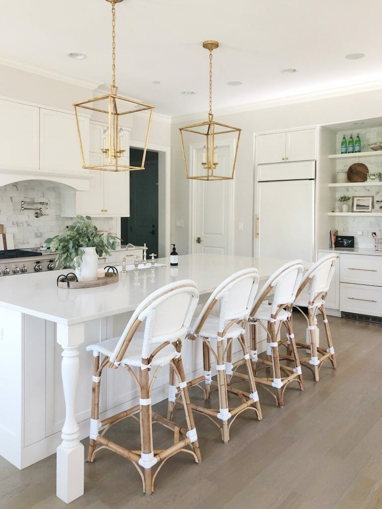 White Serena & Lily counter stools