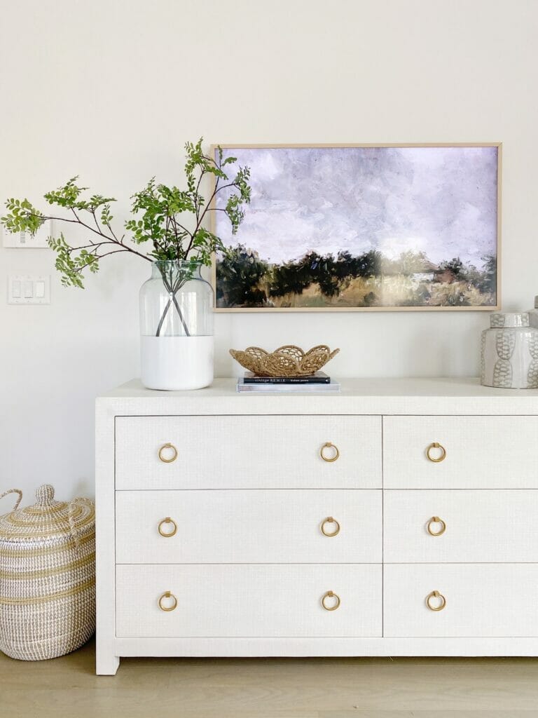 Serena & Lily Driftway dresser in chalk, loving this beautiful and functional addition to my coastal inspired bedroom design.