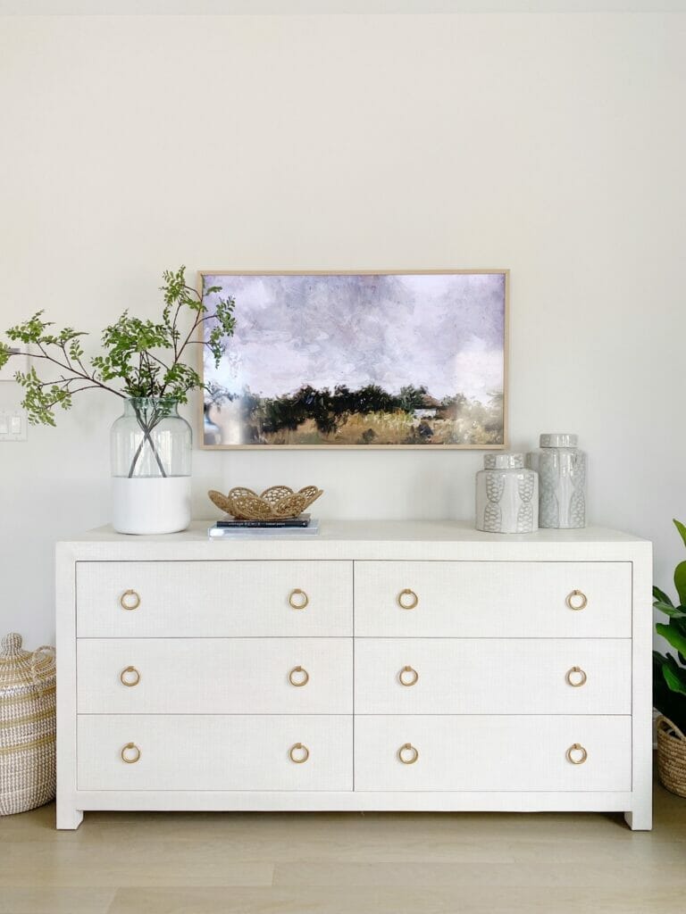 Serena & Lily Driftway dresser in chalk, loving this beautiful and functional addition to my coastal inspired bedroom design.