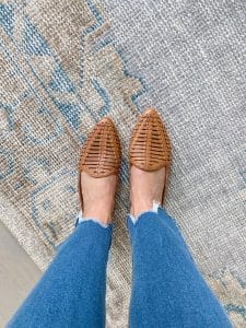 vintage inspired pottery barn rug, fall mules