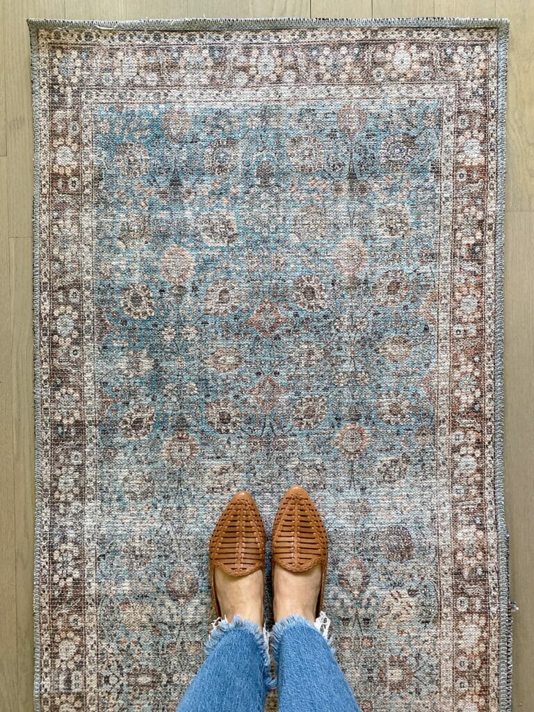 machine washable rugs at Walmart - Art of Knot Carden in Beige