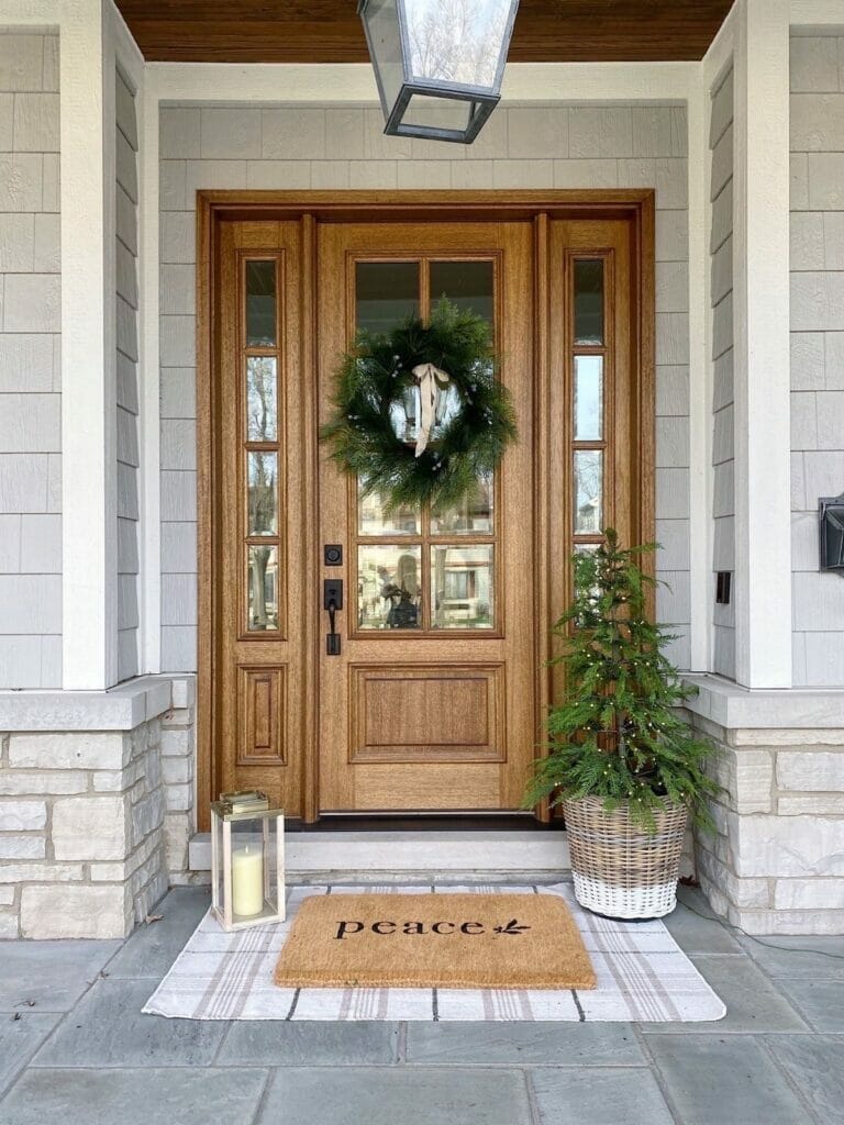 Simple holiday front porch