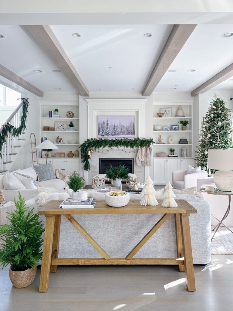How to Decorate a Console Table for Christmas