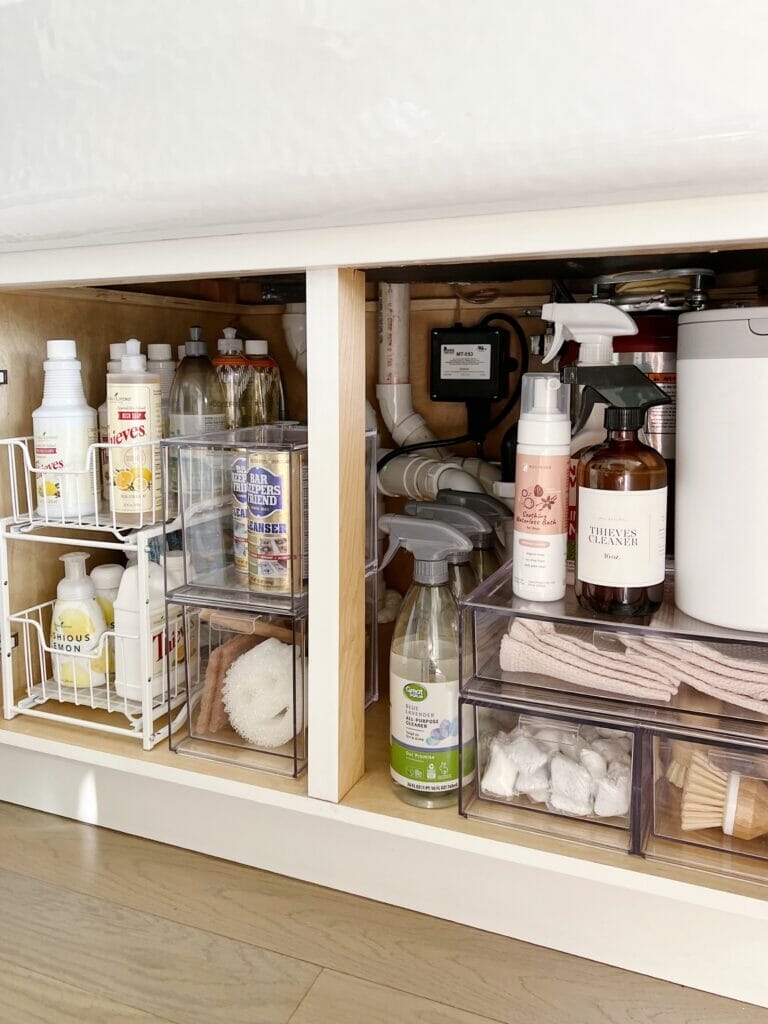 Under Kitchen Sink Organization Life On Cedar Lane